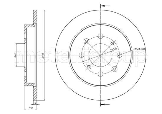 METELLI 23-1664C Brake Disc