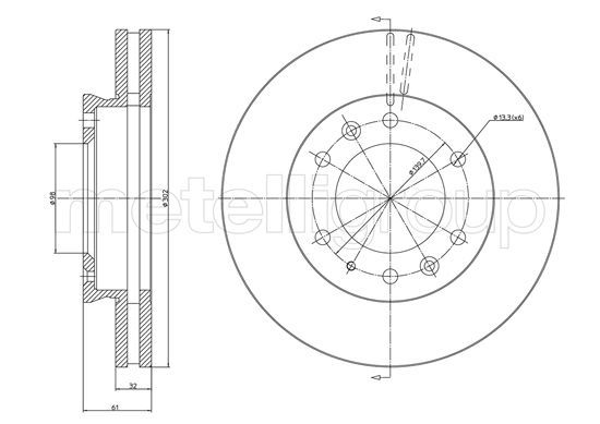 METELLI 23-1669C Brake Disc