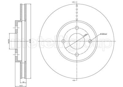 Brake Disc METELLI 23-1673C