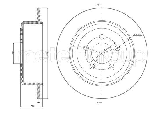 METELLI 23-1684C Brake Disc