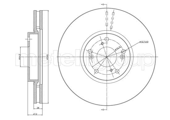 METELLI 23-1686C Brake Disc