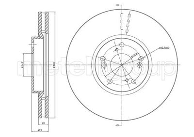 Brake Disc METELLI 23-1686C