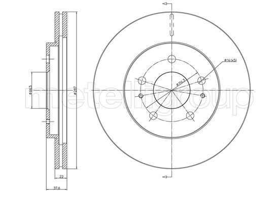 METELLI 23-1687C Brake Disc