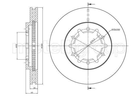 METELLI 23-1708 Brake Disc