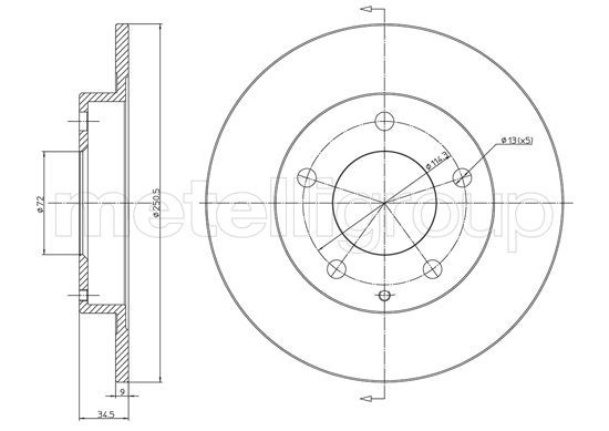 METELLI 23-1741C Brake Disc