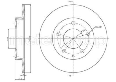 Brake Disc METELLI 23-1741C