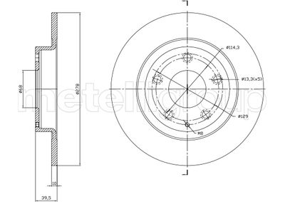 Brake Disc METELLI 23-1757C