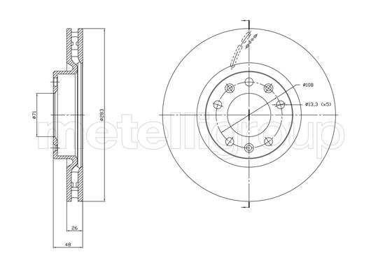 METELLI 23-1764C Brake Disc