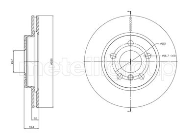 Brake Disc METELLI 23-1770C