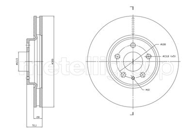 Brake Disc METELLI 23-1790C