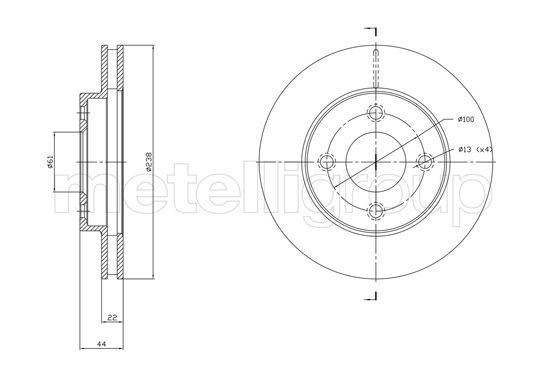 METELLI 23-1808C Brake Disc