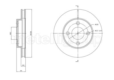 Brake Disc METELLI 23-1808C