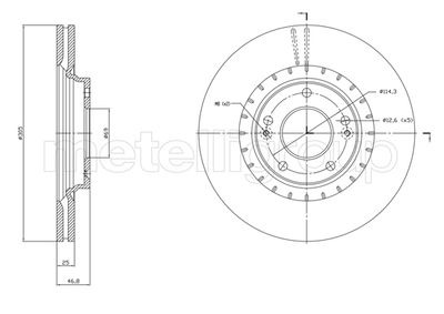 Brake Disc METELLI 23-1818C