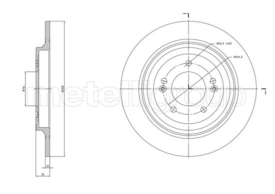 METELLI 23-1819C Brake Disc