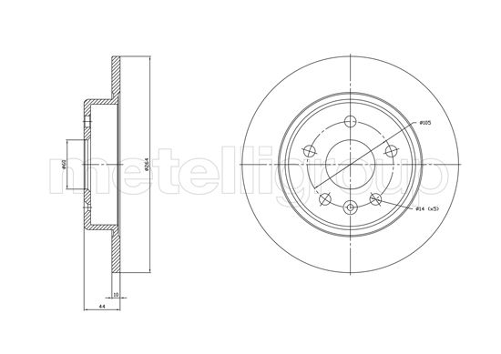 METELLI 23-1823C Brake Disc