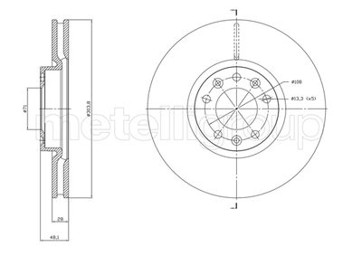 Brake Disc METELLI 23-1848C
