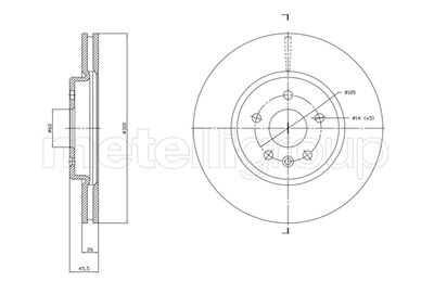 Brake Disc METELLI 23-1849C
