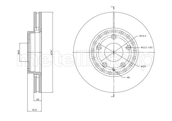 METELLI 23-1850C Brake Disc