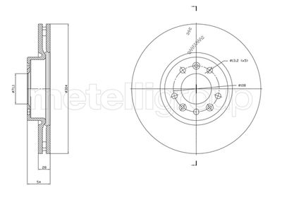 Brake Disc METELLI 23-1857C