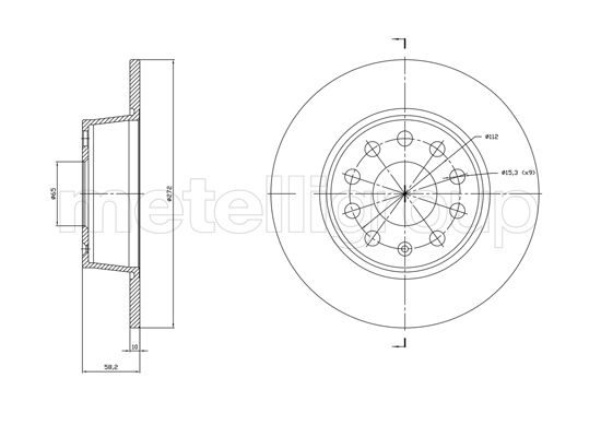 METELLI 23-1863C Brake Disc