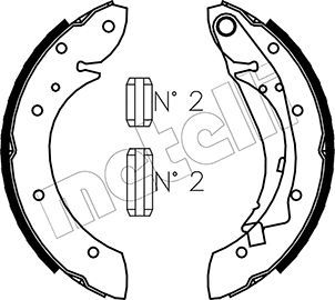 METELLI 53-0023 Brake Shoe Set