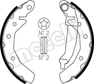 Brake Shoe Set METELLI 53-0046