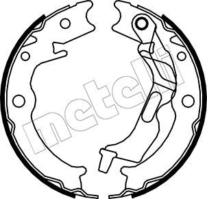 METELLI 53-0052 Brake Shoe Set, parking brake