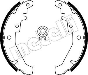 METELLI 53-0078 Brake Shoe Set