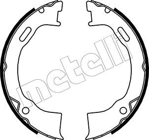 METELLI 53-0146 Brake Shoe Set, parking brake