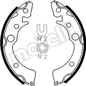 METELLI 53-0150 Brake Shoe Set