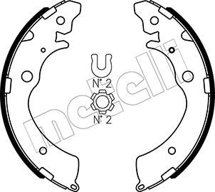 METELLI 53-0154 Brake Shoe Set