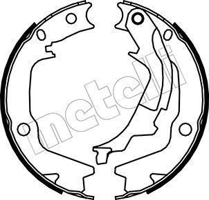 Brake Shoe Set, parking brake METELLI 53-0186