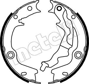 Brake Shoe Set, parking brake METELLI 53-0187