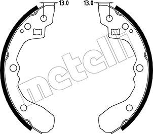 METELLI 53-0220 Brake Shoe Set
