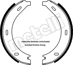 METELLI 53-0236 Brake Shoe Set, parking brake