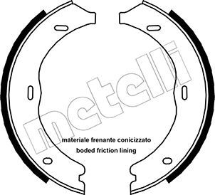 Brake Shoe Set, parking brake METELLI 53-0248