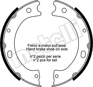 Brake Shoe Set, parking brake METELLI 53-0289