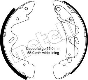 METELLI 53-0291 Brake Shoe Set