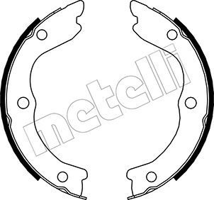 METELLI 53-0293 Brake Shoe Set, parking brake