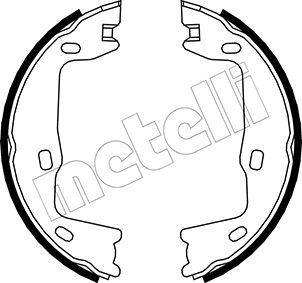 METELLI 53-0302 Brake Shoe Set, parking brake