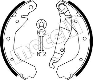 Brake Shoe Set METELLI 53-0305