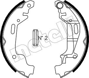 METELLI 53-0314 Brake Shoe Set