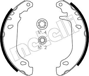 METELLI 53-0345 Brake Shoe Set
