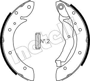 METELLI 53-0351 Brake Shoe Set