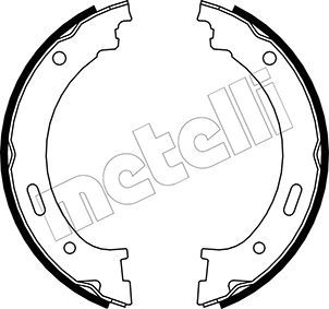 Brake Shoe Set, parking brake METELLI 53-0361