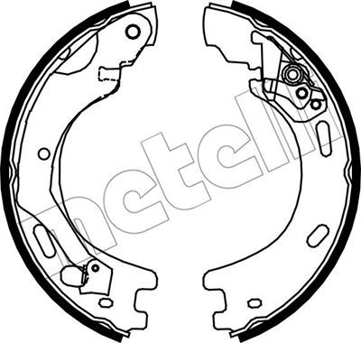 Brake Shoe Set, parking brake METELLI 53-0376