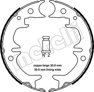 METELLI 53-0444 Brake Shoe Set, parking brake
