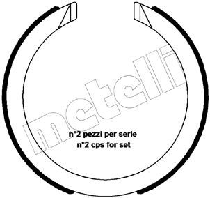METELLI 53-0483 Brake Shoe Set, parking brake