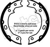 Brake Shoe Set, parking brake METELLI 53-0692