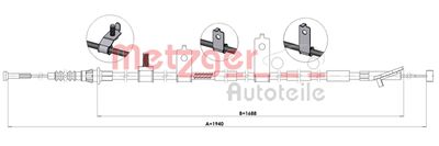 Cable Pull, parking brake METZGER AUTOTEILE 1.MA007